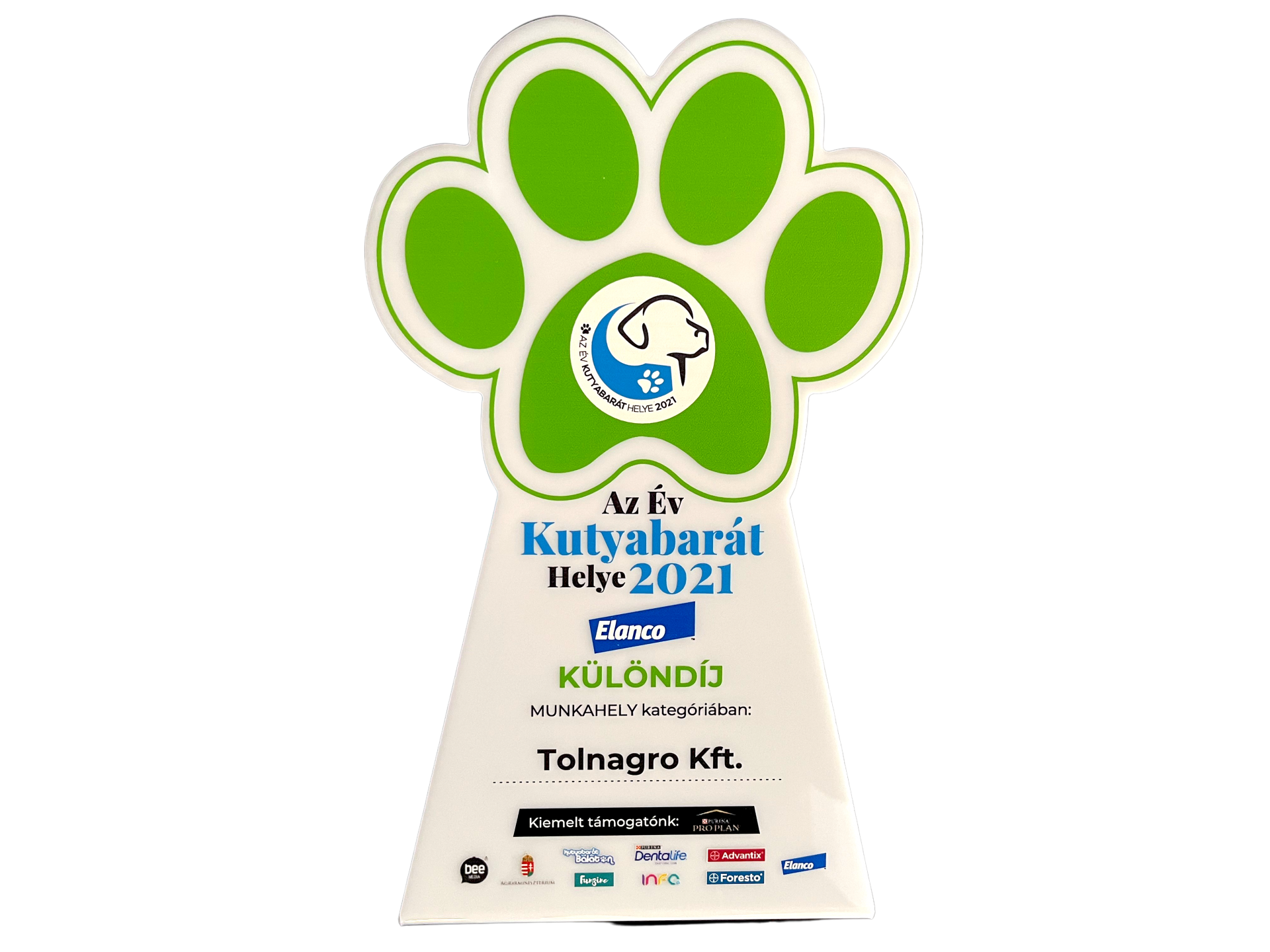 "Dog-Friendly Workplace of the Year" Special Award 2021.